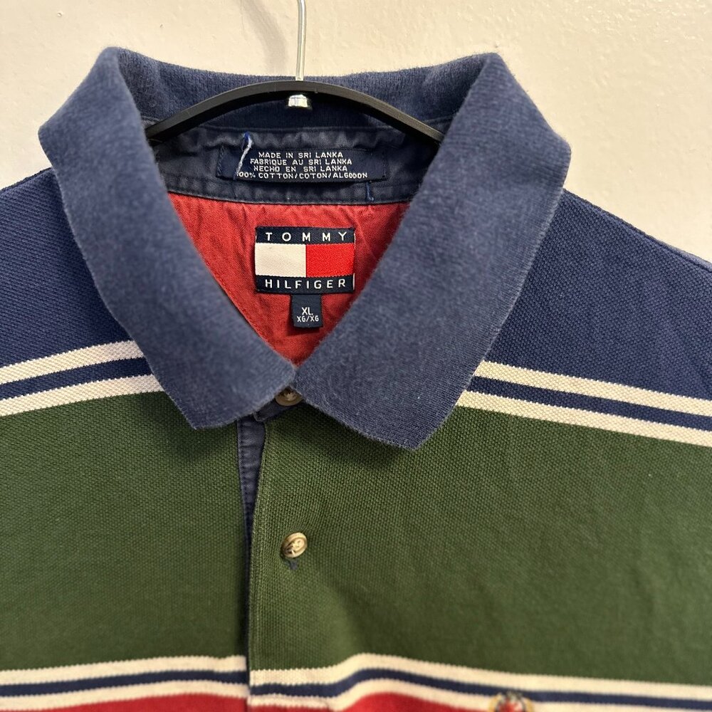 Tommy Hilfiger Polo Men’s Multicolored Striped Short Sleeve Pullover